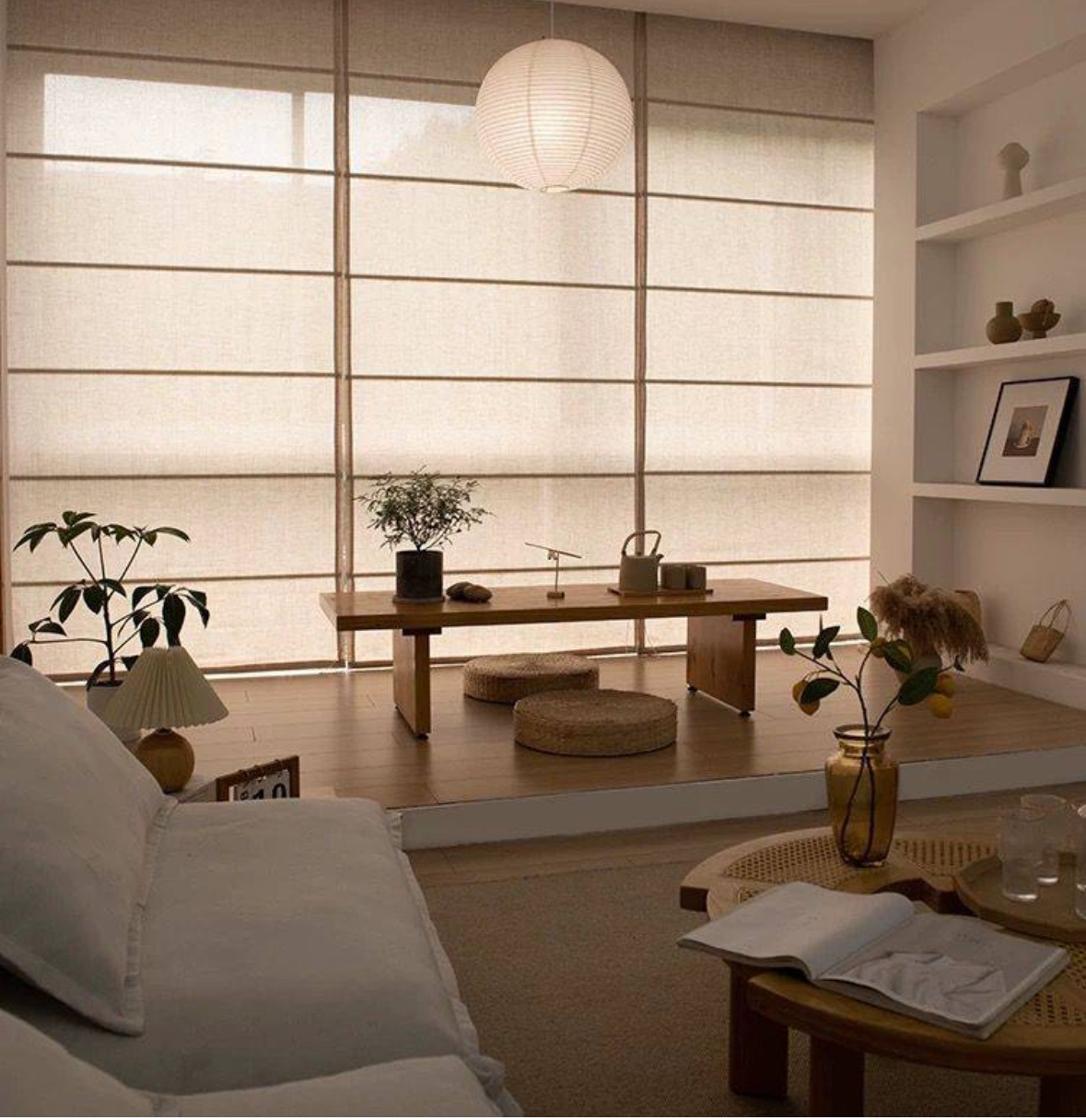 Roman blind on a Nordic style large window